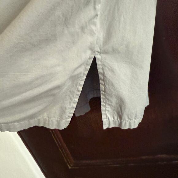 EILEEN FISHER | Gray Cotton Boxy Wide Sleeved Button Down Blouse | Medium - Picture 5 of 5